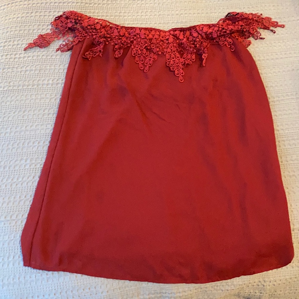 Tobi tunic with lace sleeves